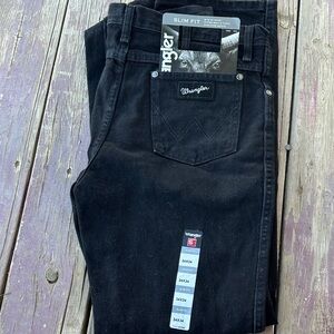 Wrangler Black Silver Edition Slim Fit Men's Jeans
